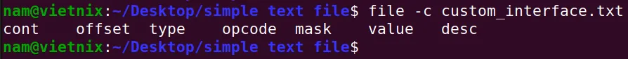 Phiên bản phân tích cú pháp của "custom_interface.txt" được hiển thị