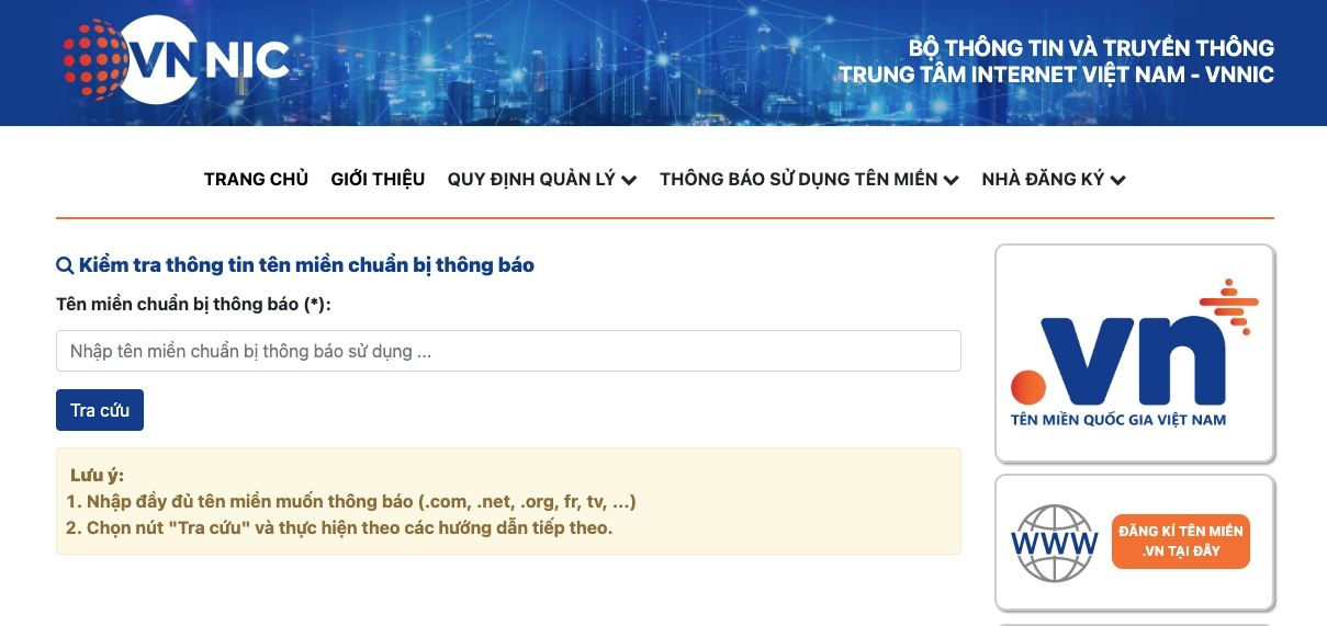 Tra cứu tên miền