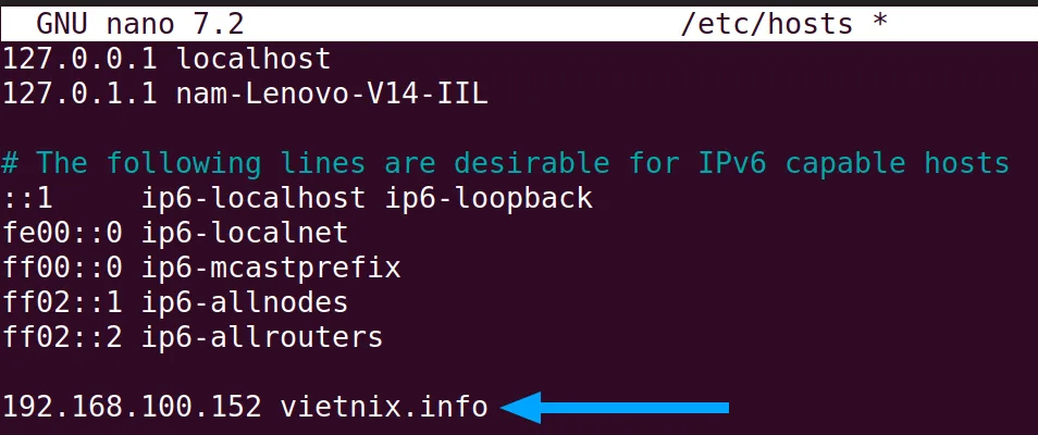 Chỉnh sửa file host