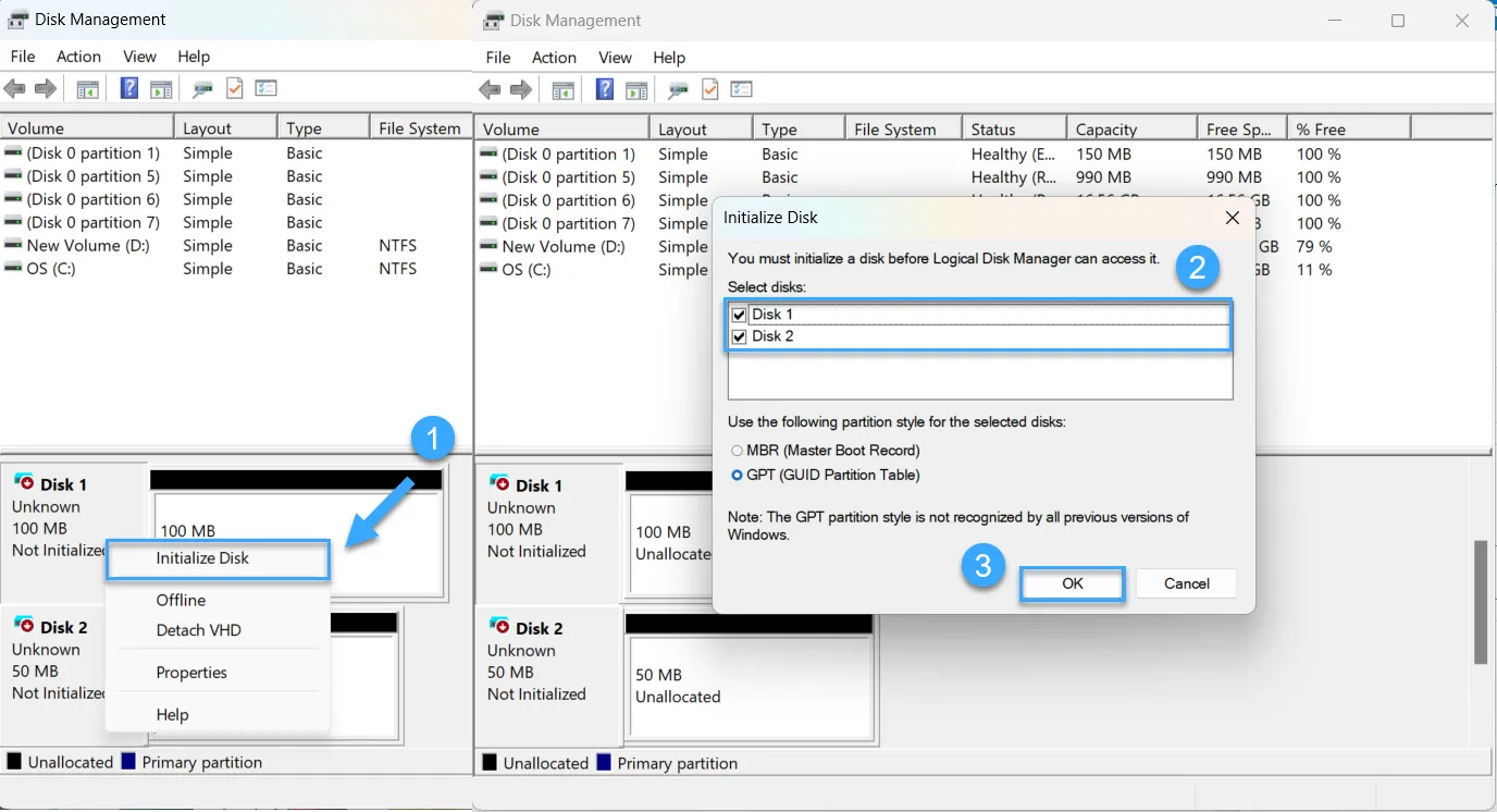 Gộp Disk 1 và 2