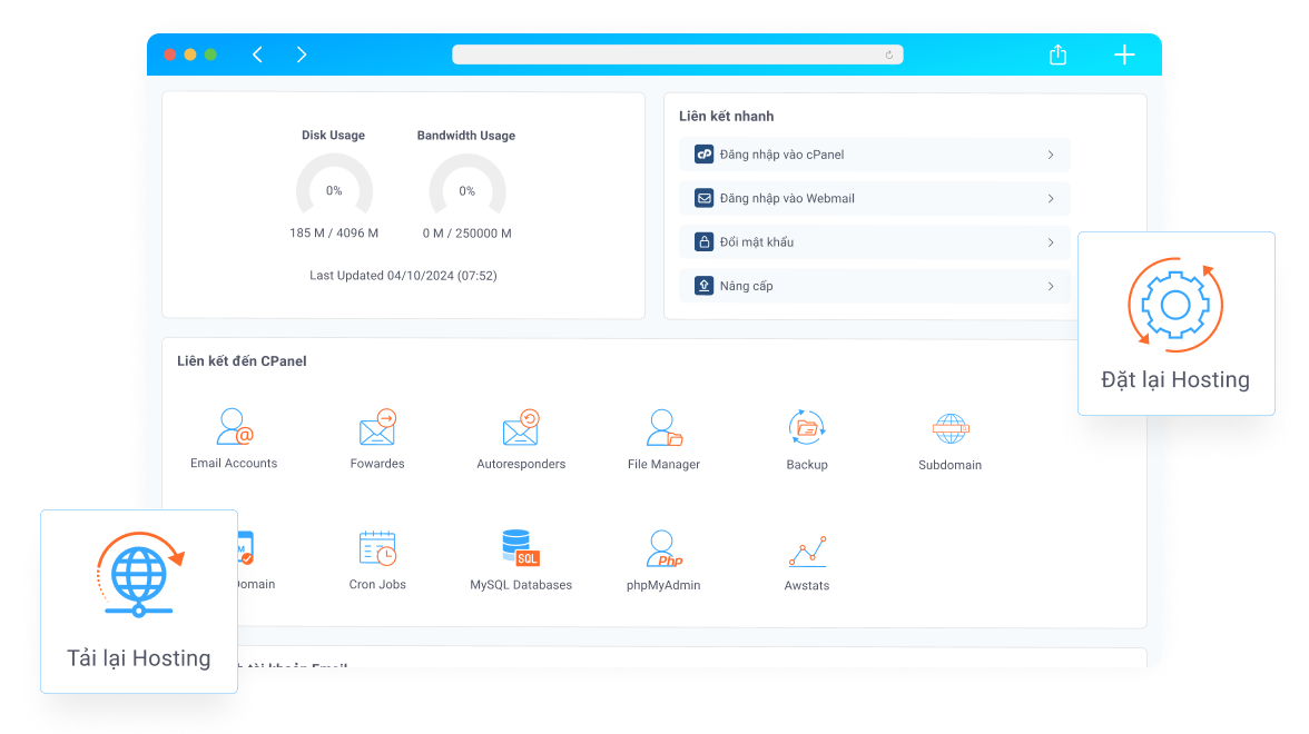 Hosting Vietnix sử dụng đơn giản chỉ sau 5 phút