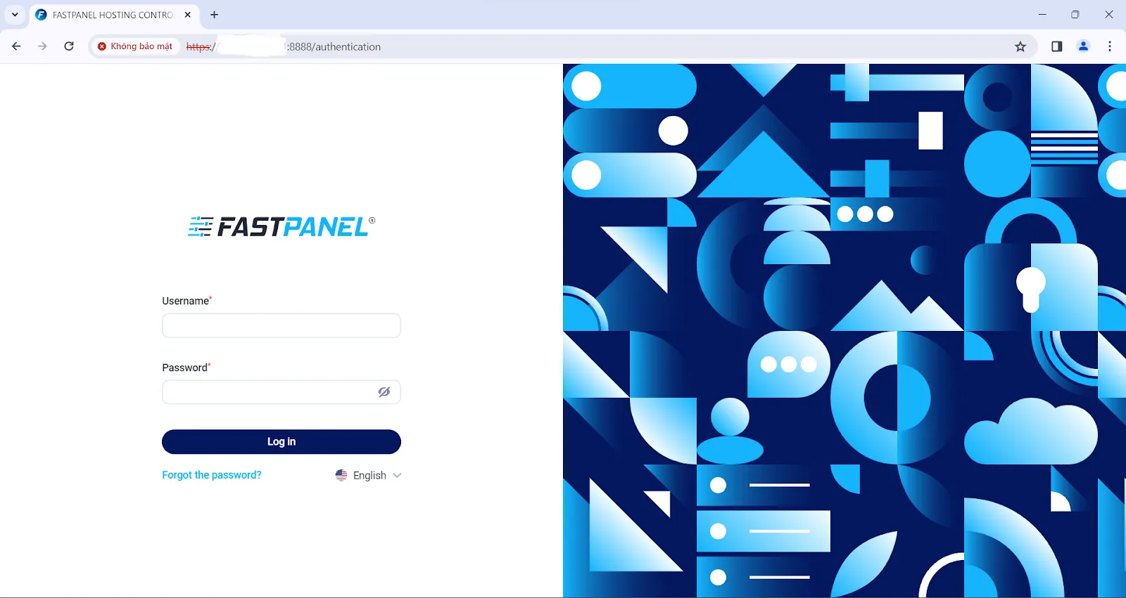 Đăng nhập vào Fastpanel