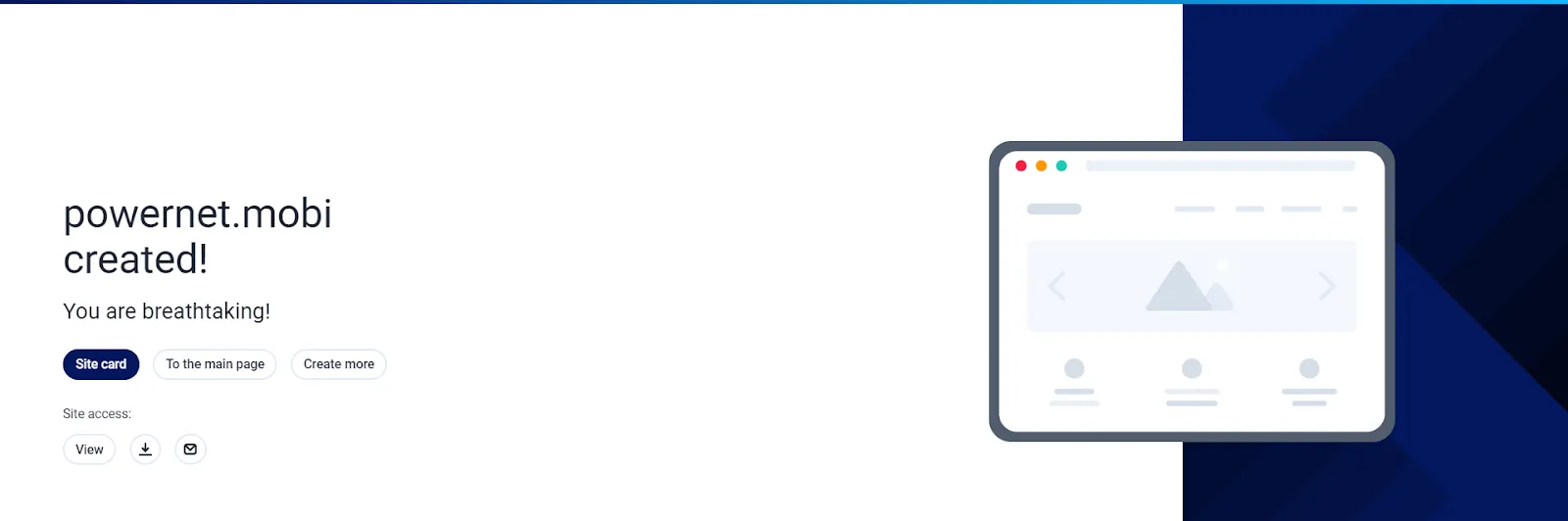 Thông báo thêm tên miền vào Fastpanel thành công