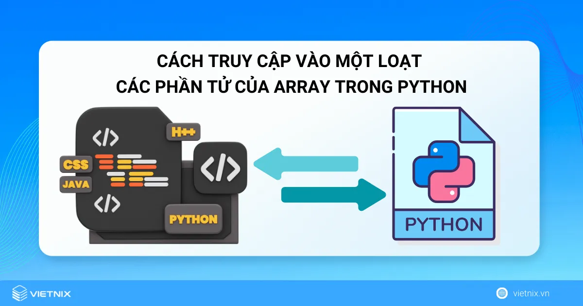 Truy cập phần tử của array trong Python