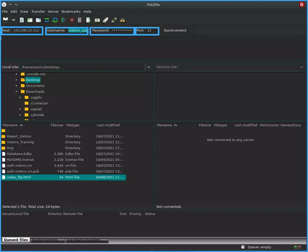 Hướng dẫn upload dữ liệu lên hosting bằng Filezilla