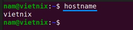 Kiểm tra hostname của server