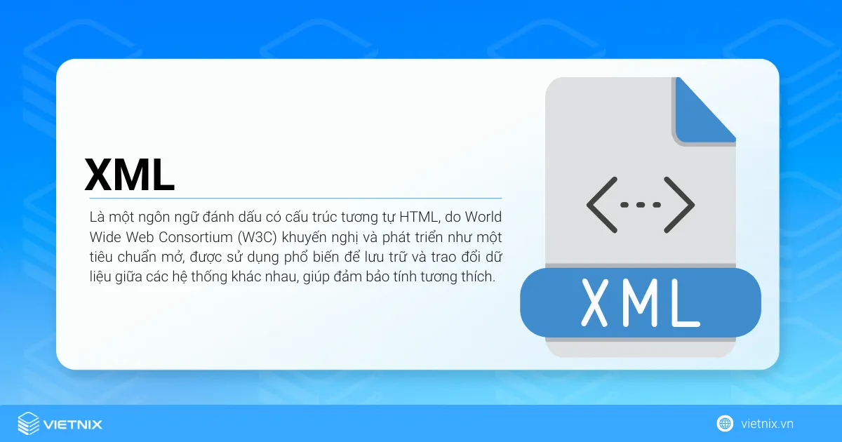 XML (Extensible Markup Language) là một ngôn ngữ đánh dấu có cấu trúc tương tự HTML