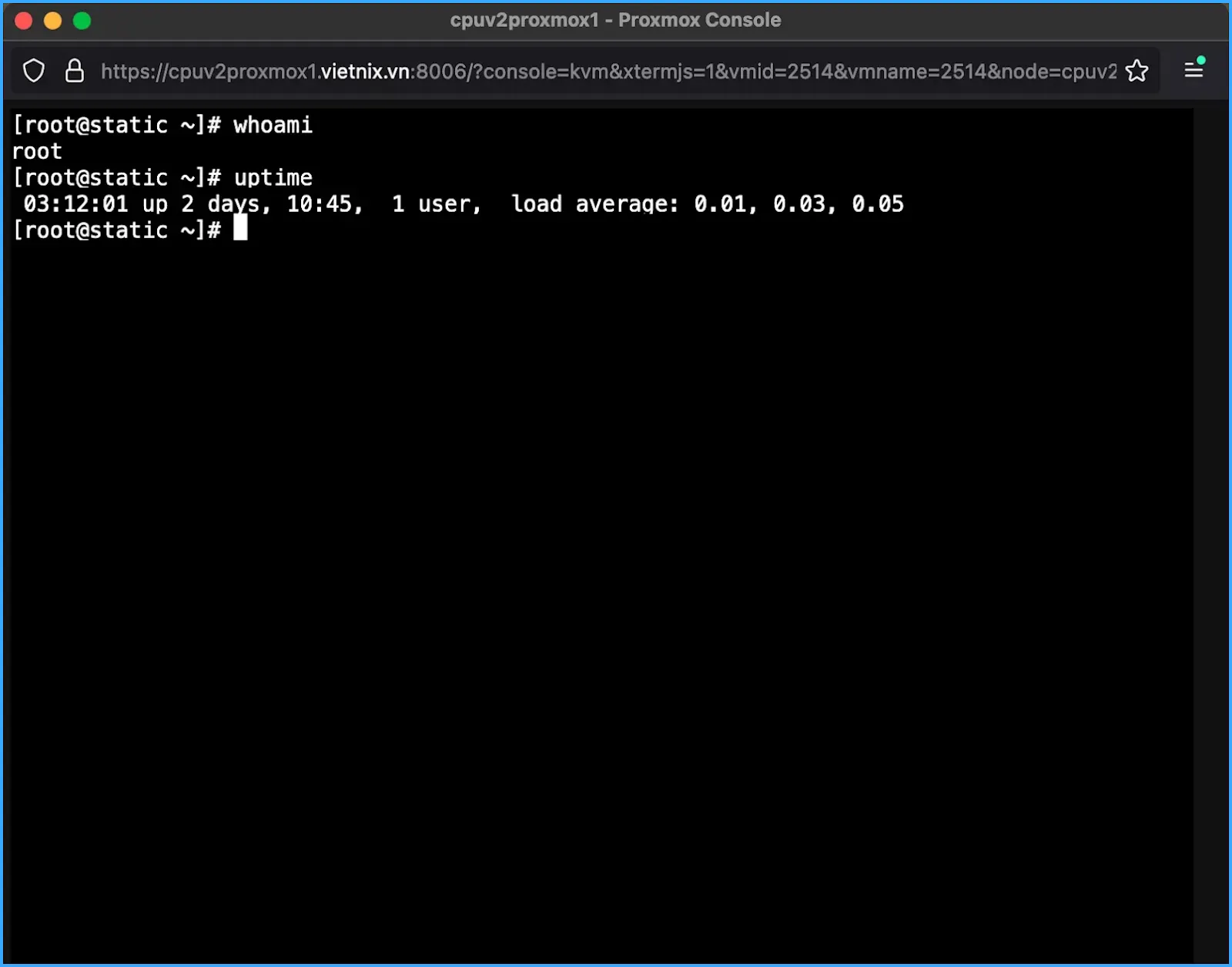 Xterm.jx Console chỉ hỗ trợ trên HĐH Linux