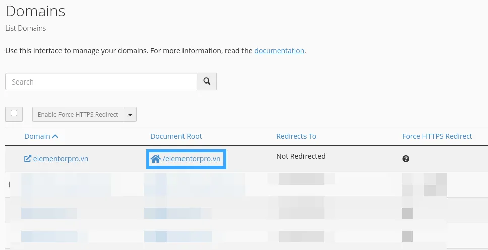 4 bước sửa lỗi addon domain vào sai Document Root trên cPanel 18 Thêm lại addon domain