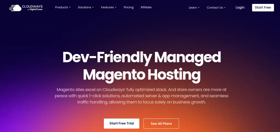 Cloudways sẽ là một trong những gợi ý hàng đầu dành cho những ai đang tìm kiếm dịch vụ Magento hosting cho trang web