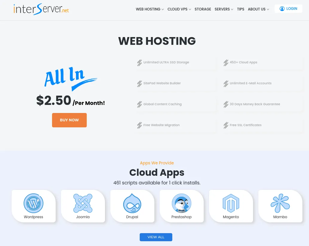 Nhà cung cấp dịch vụ hosting InterServer.net