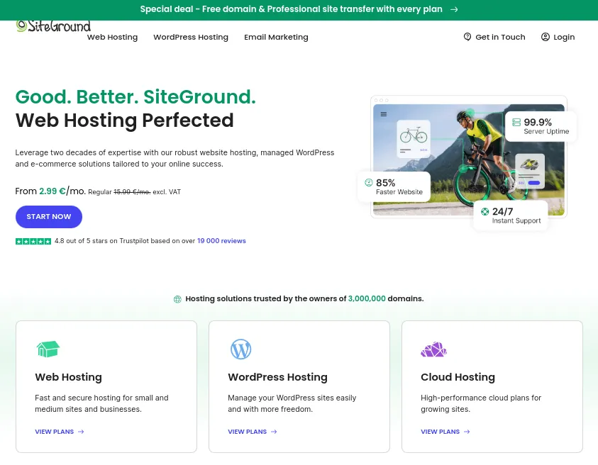 Nhà cung cấp hosting SiteGround