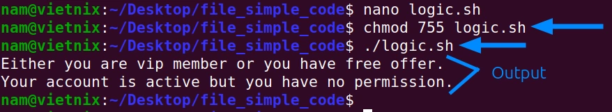 Biến Boolean trong Bash với các toán tử logic