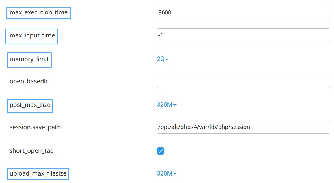 Bắt đầu thực hiện tăng thông số PHP trong hosting cPanel