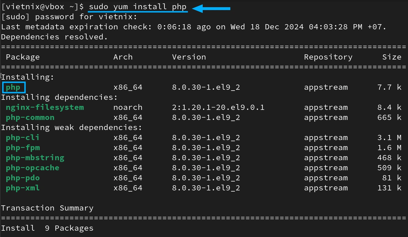 Cài đặt một package trên Linux