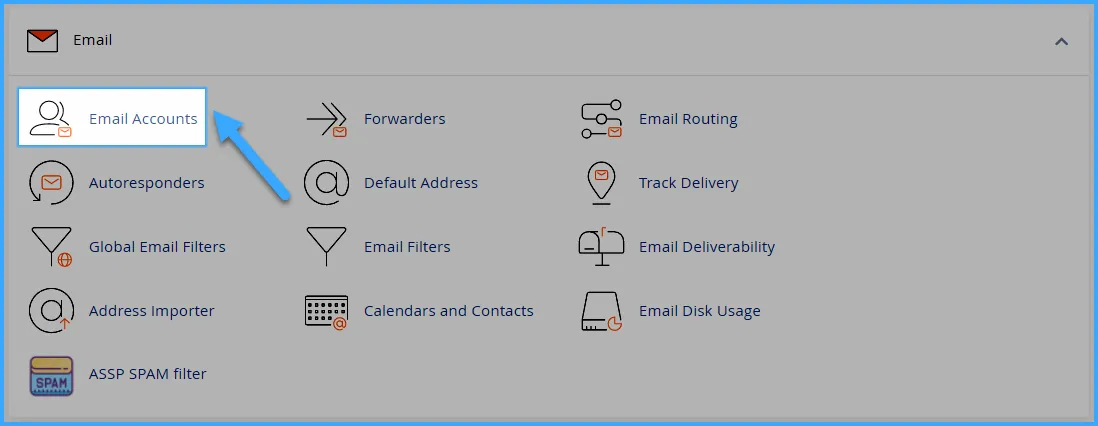 bước 2 chỉnh sửa dung lượng Email Account cPanel