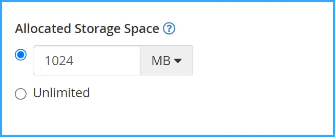 bước 4 chỉnh sửa dung lượng Email Account cPanel
