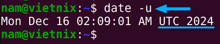 Cách hiển thị ngày giờ bằng cách sử dụng lệnh date trong Linux 28 Hiển thị ngày giờ hiện tại theo múi giờ UTC