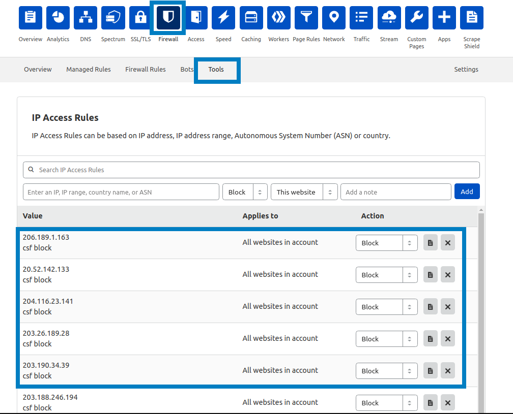 Kiểm tra việc chống DDoS bypass CloudFlare bằng CSF