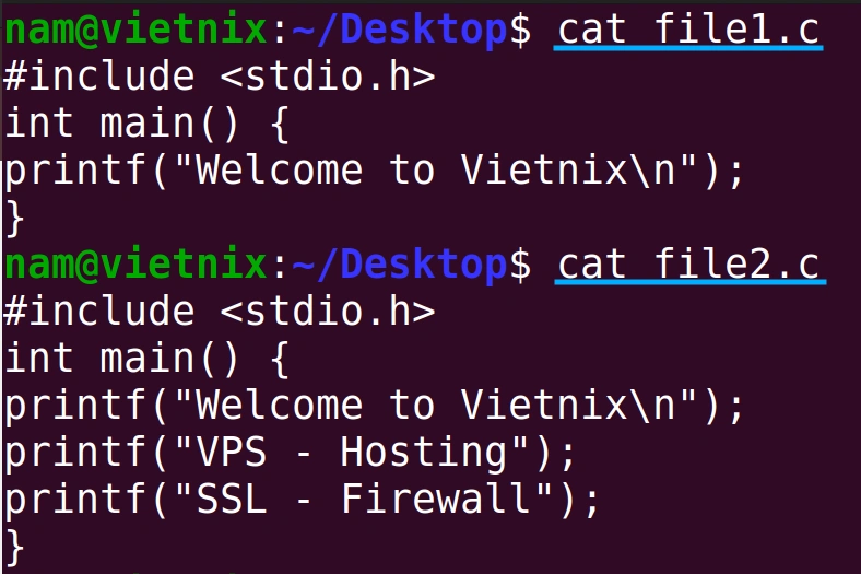 Làm việc với 2 file