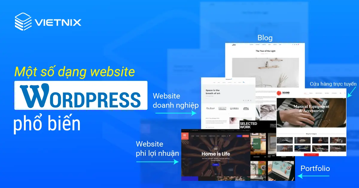 Một số dạng website WordPress phổ biến