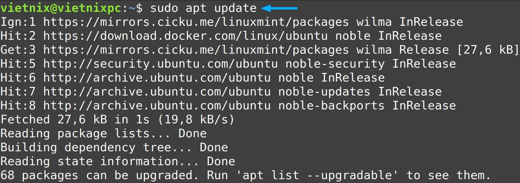 Tải danh sách phần mềm trên Linux