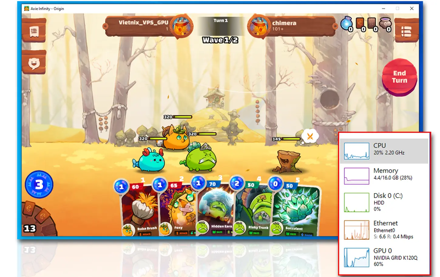 Trải nghiệm Axie Infinity trên VPS GPU