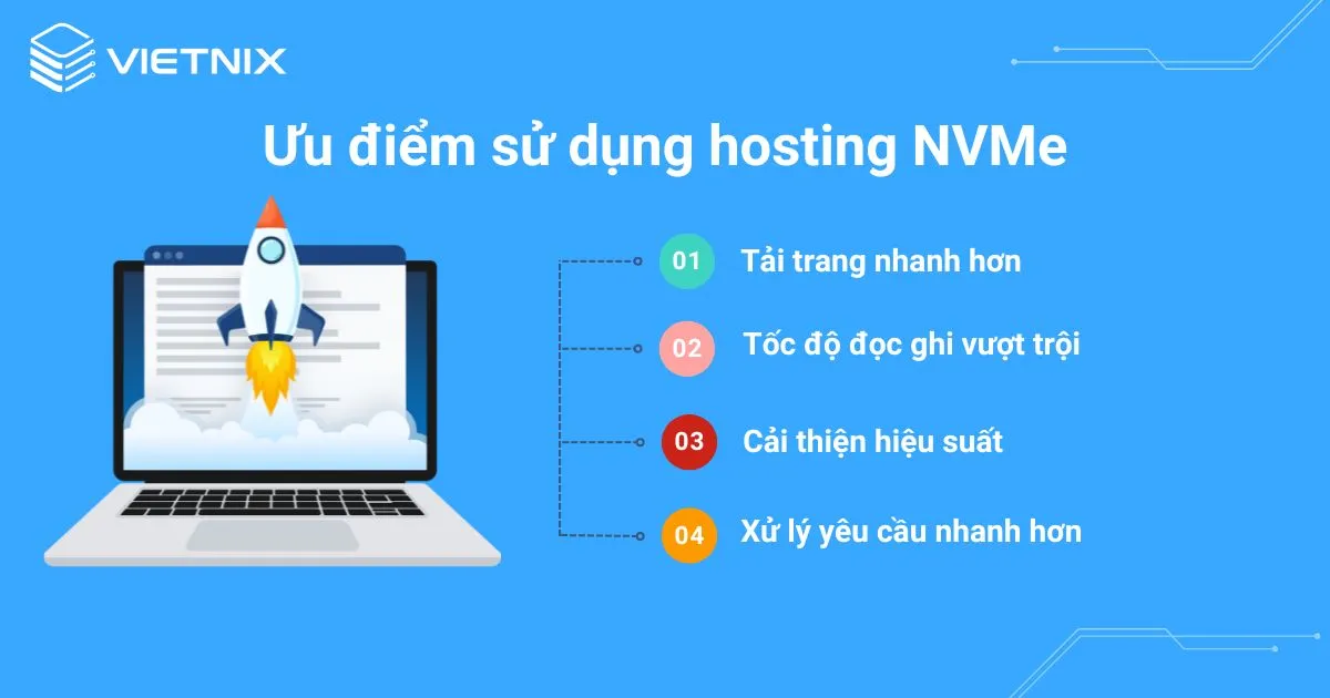 Ưu điểm khi sử dụng hosting NVMe
