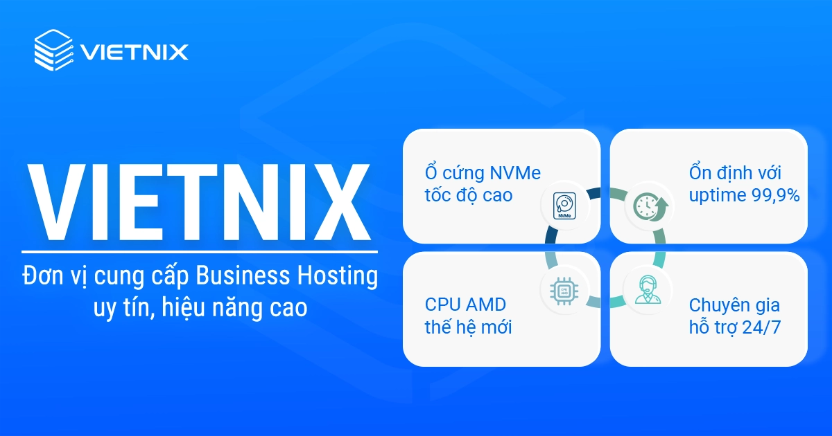 Mua Business Hosting tốc độ cao, bảo mật tại Vietnix