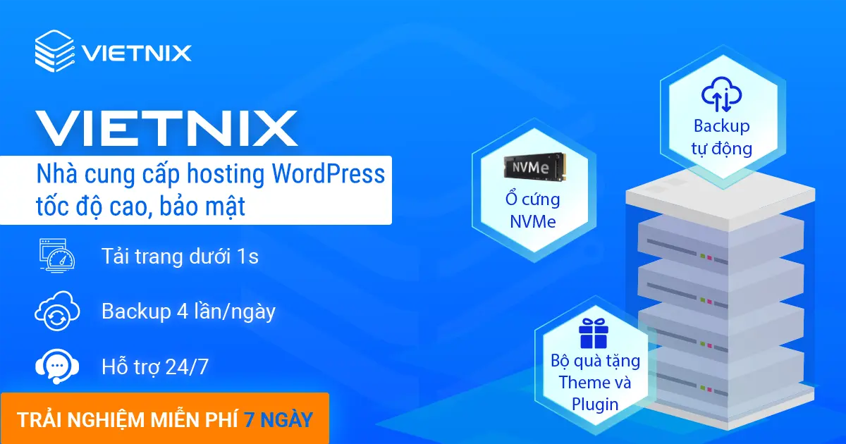 Vietnix - Nhà cung cấp hosting WordPress tốc độ cao, bảo mật tại Việt Nam