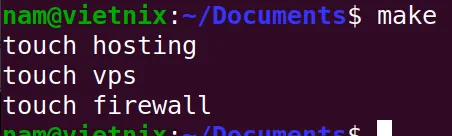 Thực thi makefile