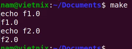 Thực thi makefile