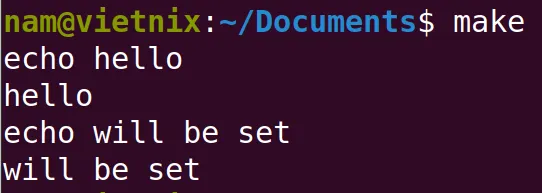 Thực thi makefile