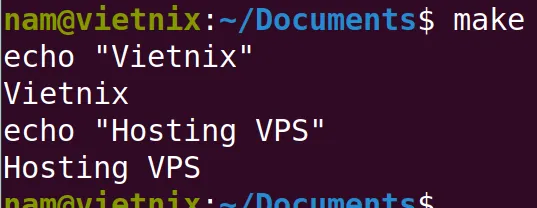 Thực thi makefile