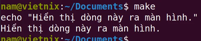 Thực thi makefile
