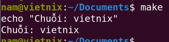 Thực thi makefile có if-else