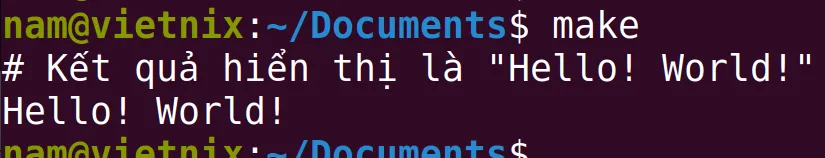 Thực thi makefile