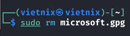 Xóa file key GPG