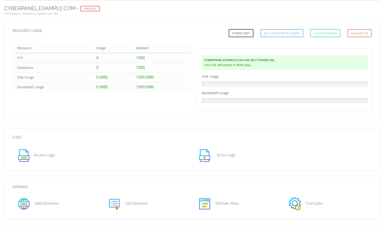 Giao diện quản lý website