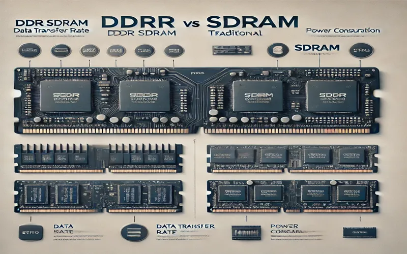 Bảng so sánh chi tiết giữa DDR với SDRAM