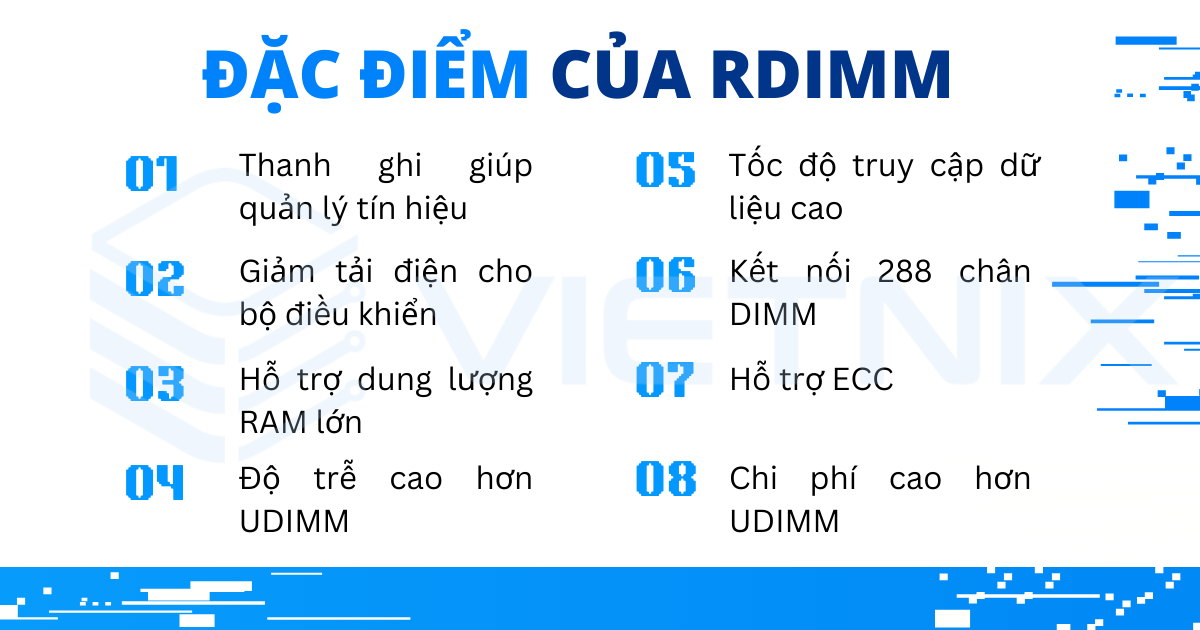 Đặc điểm của RDIMM