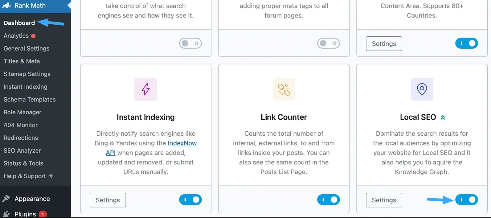 Kích hoạt module Local SEO của Rank Math