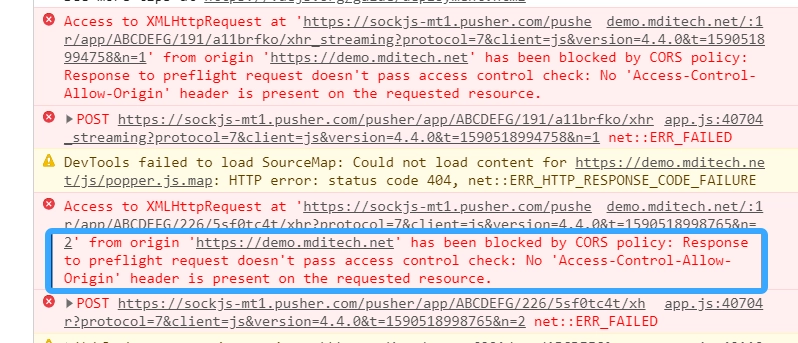 Blocked by CORS xuất hiện khi trình duyệt web chặn yêu cầu truy cập tài nguyên từ 1 domain khác