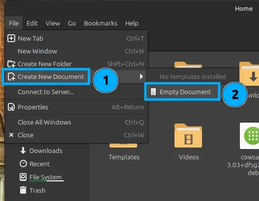 Tạo mới file trong Linux