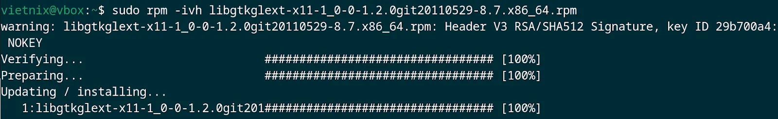 Cài đặt package libgtkglext-x11-1_0-0