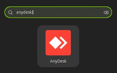 Mở AnyDesk trong thanh tìm kiếm