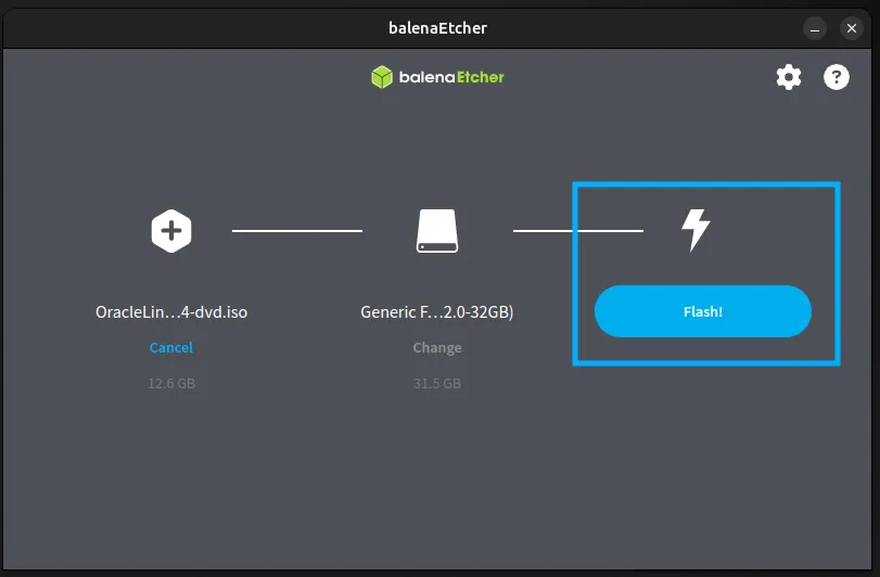 Nhấn nút Flash!