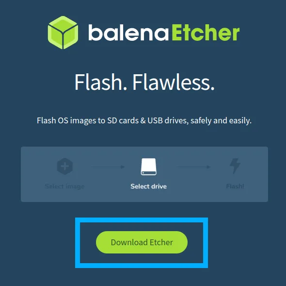 Download Etcher trên máy tính