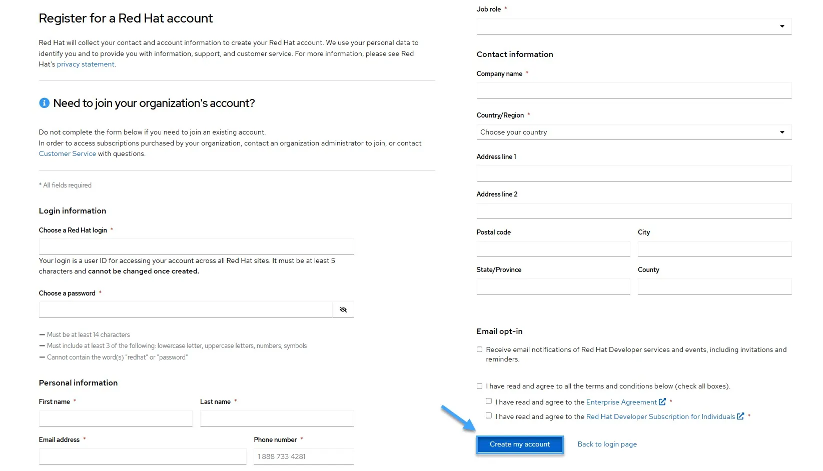 Tạo tài khoản và đăng ký