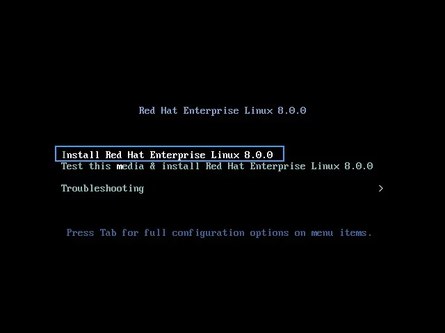 Cài đặt Red Hat Enterprise Linux 8.0.0